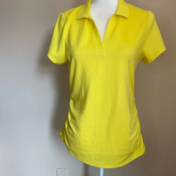 Airflux| Medium| Yellow| PGA Tour| Golf Tee| Moisture Wicking| Super Stretchy - Picture 15 of 15